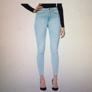 GOOD AMERICAN Good Waist Crop Size 27 Blue 057